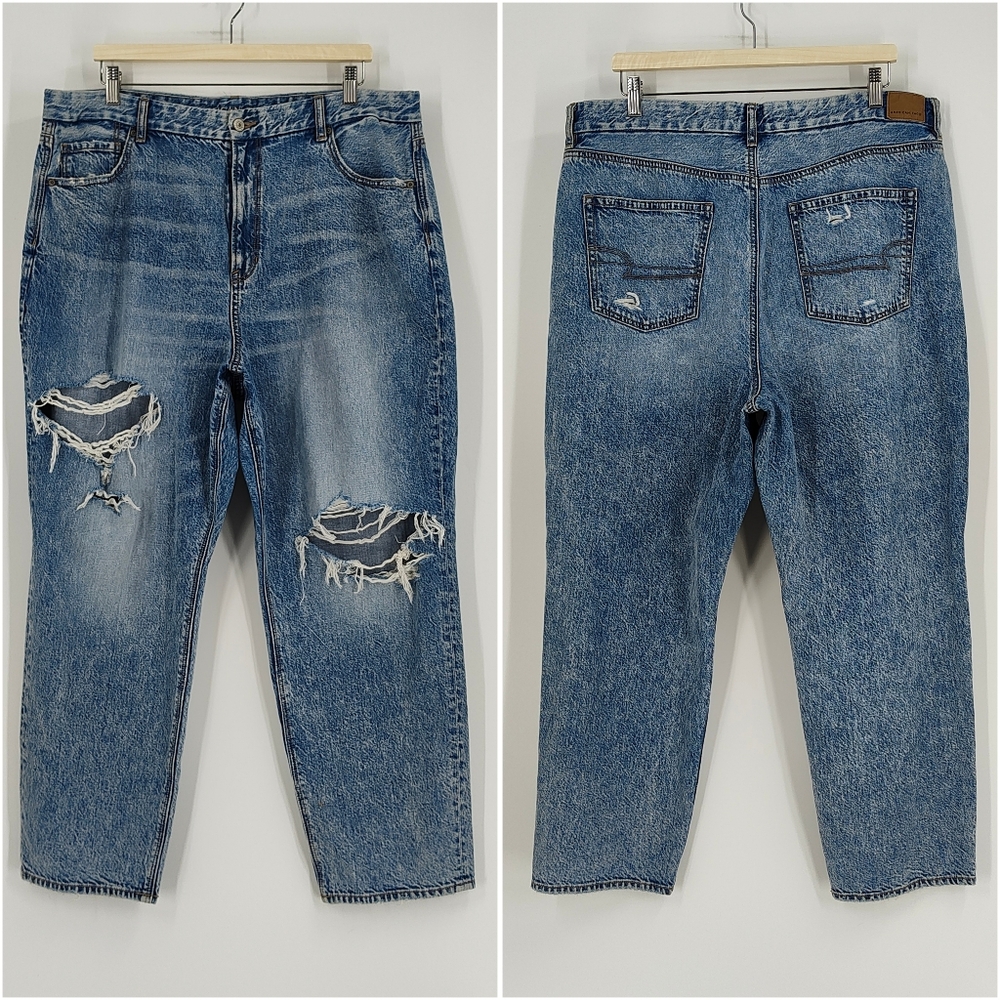 American Eagle Outfitters Blue Ankle Cropped Jeans